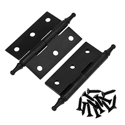 2 Inch Folding Butt Hinges, Matte Black, 2Pcs - color: Matte Black, size: 2 Inches