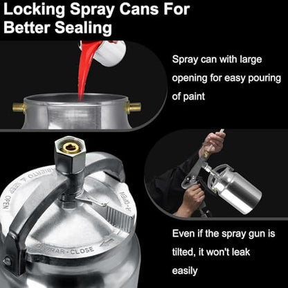 Undercoating Spray Gun with 1000ml Suction Feed Cup,Straight & 360° Spray Hose,No Area is Left Untouched, for Truck Bed Liner Coating, Rubberized Undercoat, Rust Proofing