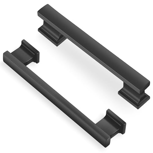 Lardmon 10 Pack 3.75 Inch(96mm) Hole Center Gunmetal Gray Kitchen Cabinet Handles Modern Cabinet Pulls Kitchen Cabinet Hardware Solid Drawer Pulls Handles for Dresser, Total Length 4.72 Inch - color: Gray, size: 3.75 Inch Hole Center