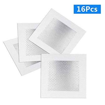 16pcs Drywall Repair Patch Kit, 4" x 4" Self Adhesive Aluminum Wall Repair Patch - size: 4" x 4", 16 PCS