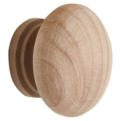 15pcs Unfinished Wood Knobs, Mushroom Cabinet Knobs - color: Unfinished Wood Color