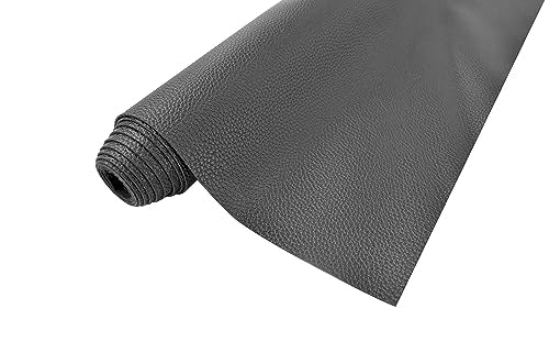 5 Yards 54" x 180" Soft Faux Leather Fabric Black Fake Leather Fabric Upholstery Vinyl for Sofa Bags Chairs Car Seats DIY Crafts - color: Black (Litchee Pattern), size: 5yard (54''x180'')
