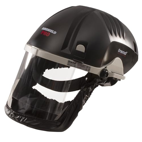 Trend Airshield Pro Full Faceshield, Dust Protector, Battery Powered Air Circulating Mask for Woodworking, AIR/PRO - style: Single Mask