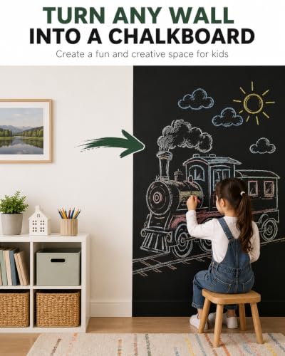 Chalkboard Paint Matte Black with Built-in Brush, 6.35 Fl Oz