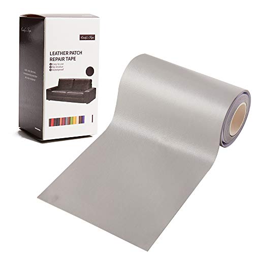 Leather Repair Patch Kit Light Gray 4 x 60 inch Leather Repair Tape Self Adhesive Patch for Furniture, Couch, Sofa, Car Seats Computer Chair First Aid Vinyl Repair Kit - color: Light Grey, size: 4*60 inch