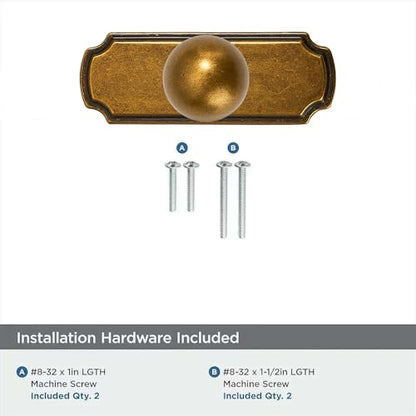khtumeware 10-Pack Heavy Duty Solid Backplate for Cabinet Knobs Antique Brass Drawer Knobs with Backplate Suitable for Dresser and Kitchen Cabinet Hardware. - color: Antique Brass