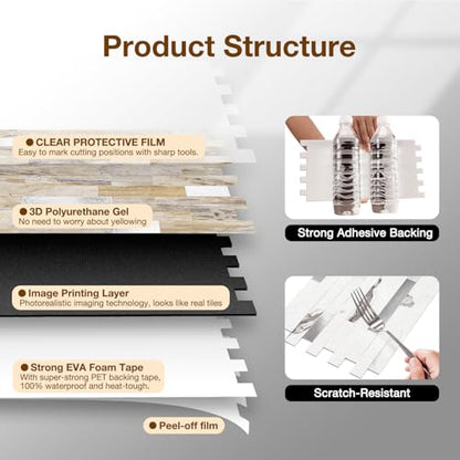 Peel and Stick Backsplash Tile Waterproof Removable PVC Wall Sticker 3D Faux Stone Marble Brick White Accent Panels (Pink Marble - Metal Silver, 40 Tiles - 18 sq. ft. (1.68 m²)) - color: Pink Marble - Metal Silver, size: 40 Tiles - 18 sq. ft. (1.68 m²)