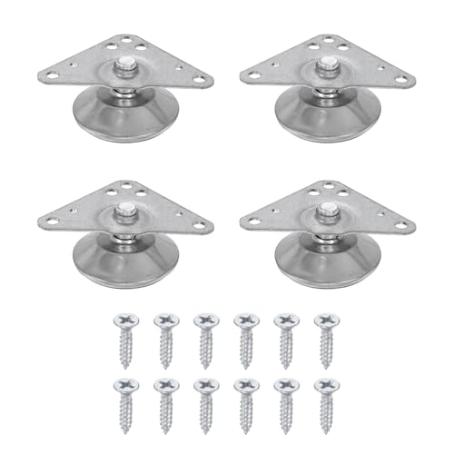 uxcell 4pcs Furniture Leveling Feet Adjustable Metal Feet (26x11x39mm) - size: 26 x 11 x 39mm