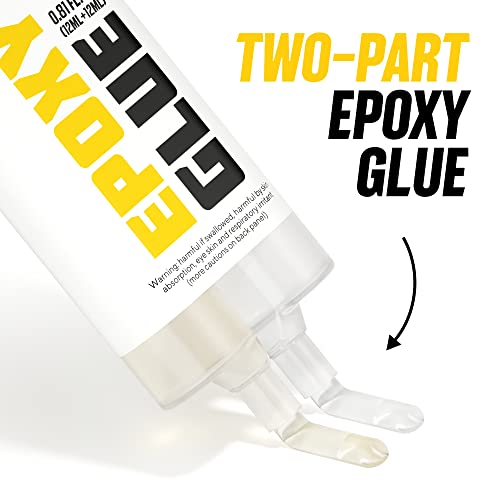 2 Part Epoxy, 5 Minute Set, 0.81 Ounce Syringe, Clear (Pack of 2)