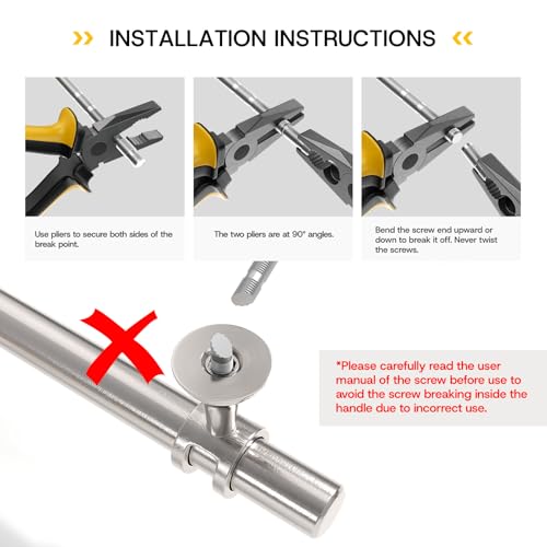 Rergy 10 Pack 5 Inch Hole Center Brushed Nickel Cabinet Pulls Kitchen Pulls - color: Brushed Nickel, size: 5-1/16in Hole Center(128mm)