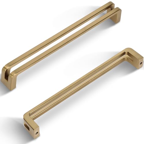 7-1/2 Inch(192mm) Hole Center Champagne Bronze Zinc Alloy Solid Cabinet Pulls,Dresser Cabinet Handles Luxury Cabinet Pull Hardware for Bedroom, Kitchen 6 Pack 7600 - color: Champagne Bronze, size: 7-1/2 Inch Hole Center