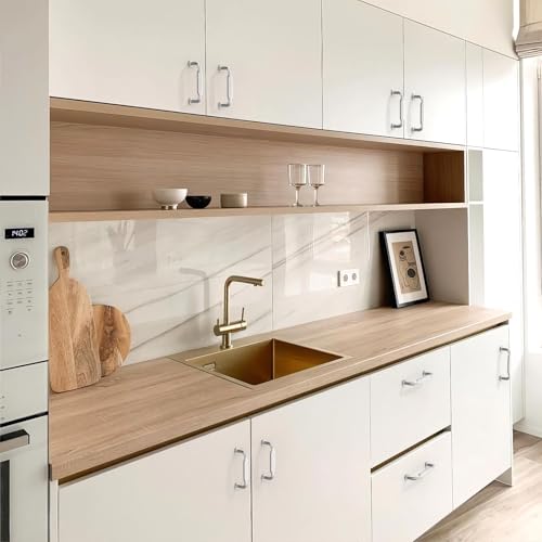 10 Pack Brushed Satin Nickel Cabinet Pulls 3 Inch(76mm) Kitchen Cabinet Handles Cabinet Hardware for Drawer Pulls - color: Brushed Satin Nickel, size: 3" Hole Center