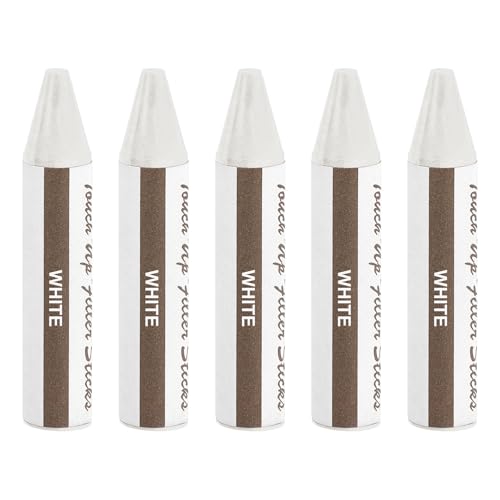 uxcell 5Pcs Wood Filler Stick, Wax Sticks Wood Touch Up Markers, White - color: White
