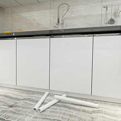 tiltil Glossy Peel and Stick Wallpaper White Contact Paper 15.8" × 393" - color: Pure White, size: 15.8" x 393"