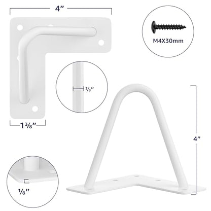 SMARTSTANDARD 4 Inch Heavy Duty Hairpin Furniture Legs, White 4PCS - color: White, size: 4 Inch