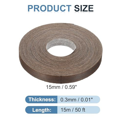 PATIKIL Limba Edge Banding, 5/8 Inch x 50 ft Wood Veneer Tape Pre-glued Flexible Plywood Edge Banding with Hot Melt Adhesive for Furniture Restoration
