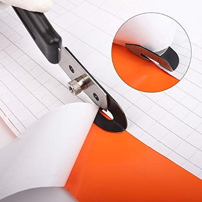 Gomake Vinyl Backing Cutter Bodyguard Vinyl Wrap Cutting Knife, Hidden Blade Wrap Cutter for Car Tinting and Backing Paper with 10 Extra Blades and 3 PTFE Stickers - color: Single Knife