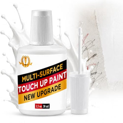 White Touch Up Paint, White Paint Pen for Multi Surface, Semi-Gloss, 1.05Oz