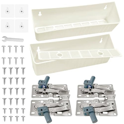 11" Tip-Out Plastic Sink Trays + Steel LD-0220-50SC Soft Close Pivot Hinges