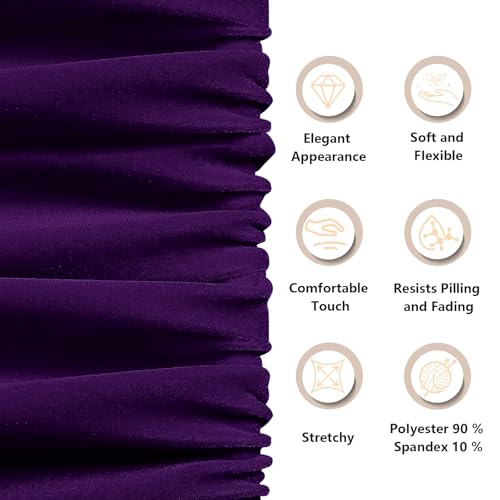 KKJIAF 1 Yard Dark Purple Stretch Velvet Fabric 60" Wide for DIY Crafts - color: Dark Purple, size: 1 Yard