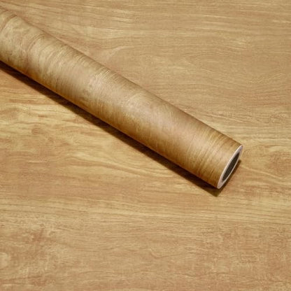 Peel and Stick Wallpaper Brown Wood Grain Contact Paper 15.7" x 275.6" - color: Brown, size: 15.7" x 275.6"