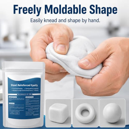 Steel Reinforced Epoxy Putty, Waterproof Heat-Resistant Epoxy Putty Repair Kit, All Purpose Filler Putty AB Epoxy Clay for Metal Wood Ceramic Stone Tile and Plastic