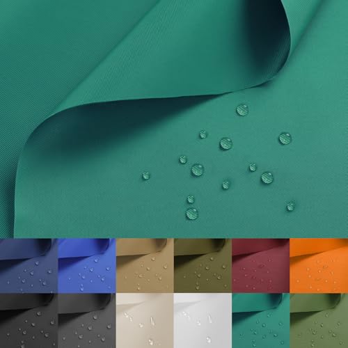 Waterproof Nylon Fabric 420D Twill Fabric by the Yard 58x36 Inch Teal - color: Teal, size: Pre Cut 1 Yard