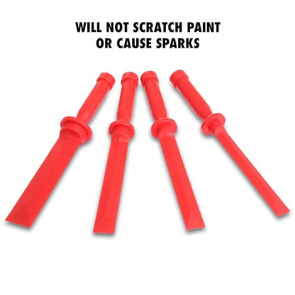 OEMTOOLS 25513 4-Pc Plastic Scraper Set & Vehicle Wheel Weight Remover