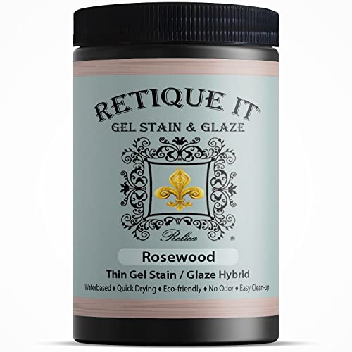 Water-Based Gel Stains by Retique It (32oz Stain, 88 Rosewood) - color: 88 Rosewood, size: 32oz Stain