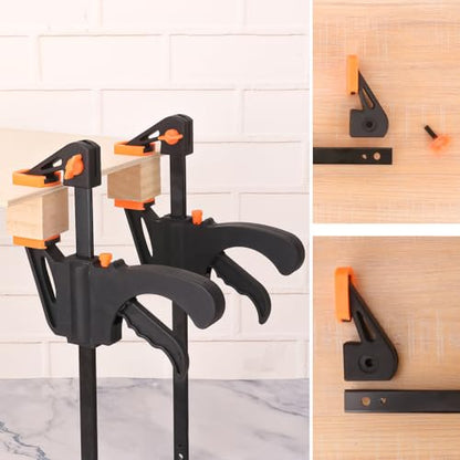 7 PCS 8 Inch Bar Clamps for Woodworking, Orange E-Z Hold Woodworking Bar Clamps Set, One-Handed Quick F Clamps, F Clamps Set for Carpenters & Woodworkers Tools - size: 7 PCS 8 Inch