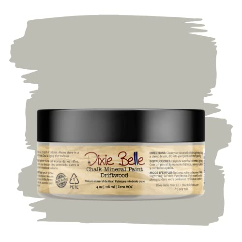 Dixie Belle Paint Company Chalk Mineral Paint - Driftwood (4oz) - color: Driftwood, size: 4 Fl Oz (Pack of 1)