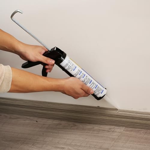 Bates- Caulking Silicone Gun, 10:1 Thrust Ratio, Hand Caulking Guns, No Drip - color: Black, size: 1 Pack