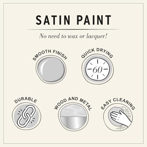 Annie Sloan Satin Paint (Athenian Black, 25 Fl Oz /750 mL). Soft sheen for interior wood and metal. Self-leveling, all-in-one paint with no wax or lacquer required. - color: Athenian Black