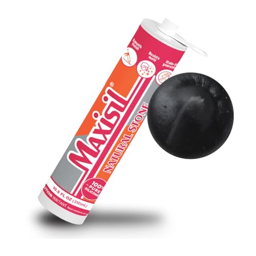 Maxisil Natural Stone Silicone Sealant 10.4 oz - N30 Matte Black, RDX1001MB - color: N30 Matte Black