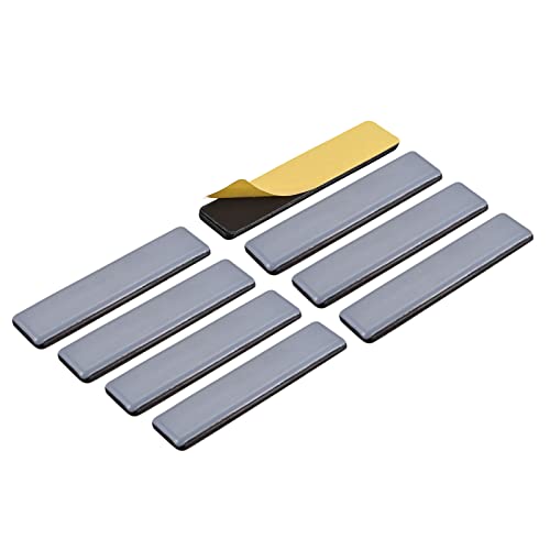 METALLIXITY PTFE Furniture Slider Gliders (100x25mm) 8Pcs, Rectangle Self-Adhesive Floor Protector Pads - for Furniture Carpets - size: 100x25mm