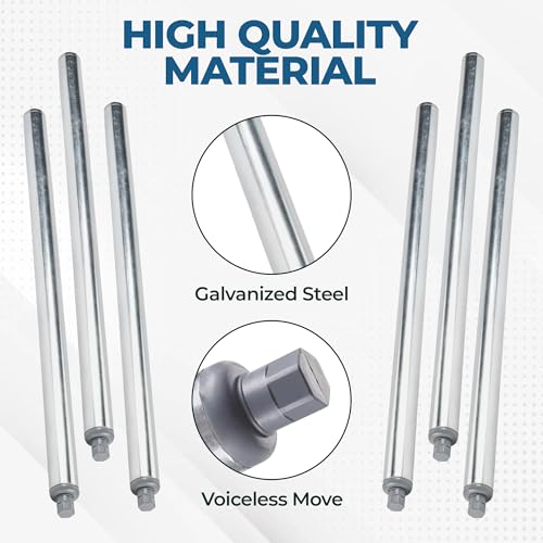 35" Galvanized Steel Table Legs, Set of 4, Flanged Feet - size: 35" Legs 4 Pack