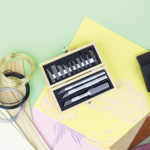 Excel Blades 13-Piece Craft Knife Set, Hobby Knife Handles, Case, USA Kit