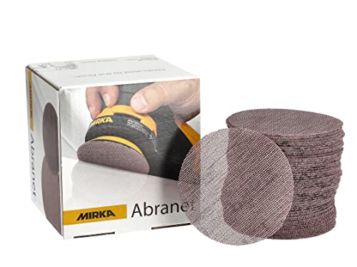Mirka Abranet 3 Inch 120 Grit Mesh Sanding Discs, Hook and Loop, 50 Pack - size: Grit 120