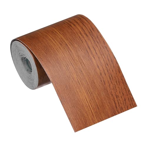 MECCANIXITY Wood Grain Repair Tape, 2 Inch x 16 Feet Self Adhesive Wood Grain Tape Multi-Purpose Wallpaper Border Trim for Furniture Floors Windows Doors Tables Home, Red Oak - color: Red Oak, size: 2 Inch x 16 Feet