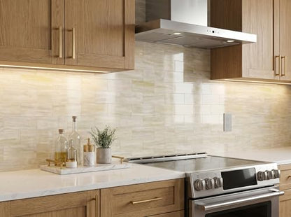 2026 New Upgrade Peel and Stick Backsplash Tile, Peel and Stick Wall Tile for Kitchen, Bathroom, Fireplace, Laundry (Light Orange, 10 Packs) - color: Light Orange