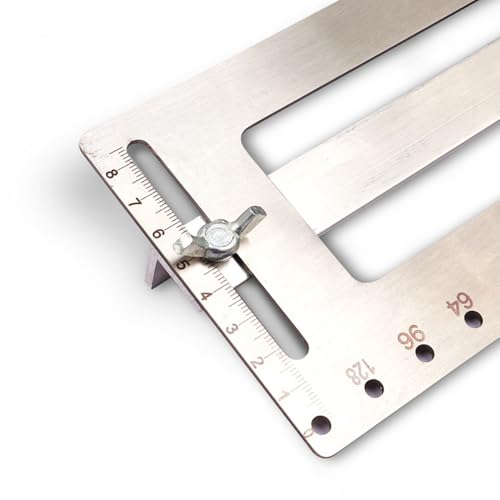 Cabinet Hole Drilling Template,Stainless Steel Professional Adjustable Hole Punch Locator - Portable Woodworking Accessories, Multifunctional Drill Template Guide for Enhanced Accuracy
