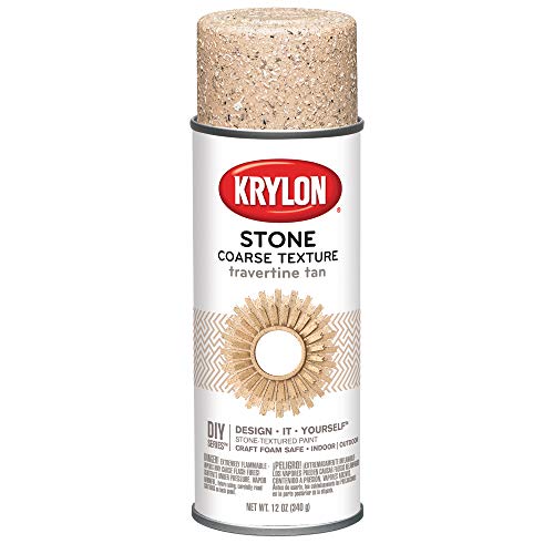 Krylon Coarse Stone Textured Finish, Travertine Tan, 12 oz - color: Travertine Tan