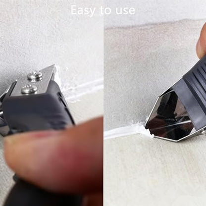 Bestac Silicone Caulking Tool Set - 3-in-1 Applicator for Bathroom, Kitchen & Window Sealing - Includes Stainless Steel Scraper & Grout Remover
