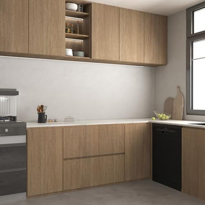 JSEVEM 31"×354" Wood Contact Paper Brown Peel and Stick Wallpaper Waterproof Removable Self-Adhesive Vinyl Wrap for Countertops Cabinet Kitchen Bedroom Air Guide Design - color: Brown, size: 31"×354"