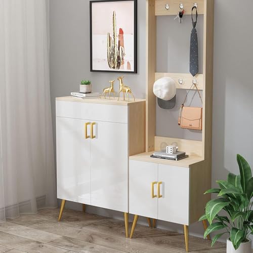 Goldenwarm 5 Pack 3 in Gold Cabinet Handles Square Drawer Pulls - color: Gold, size: 3 Inch Hole Center