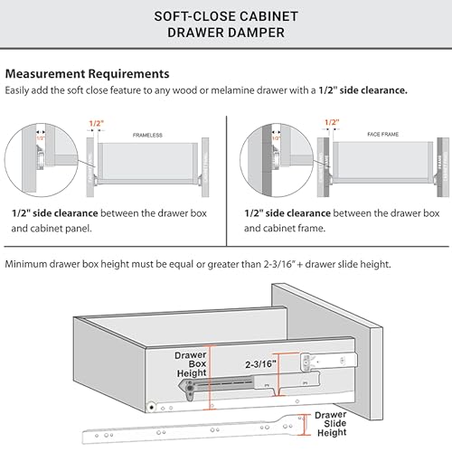 Titus Soft-Close Device For Drawers in Face-Frame Cabinets White