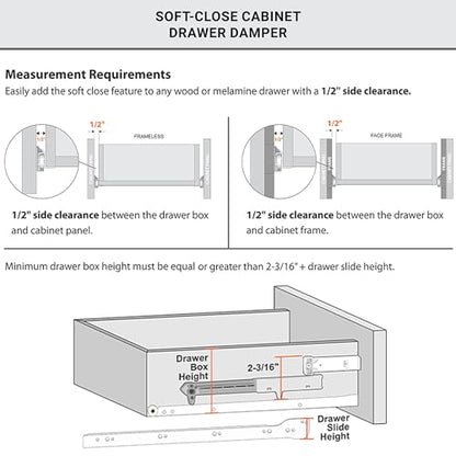 Titus Soft-Close Device For Drawers in Face-Frame Cabinets White