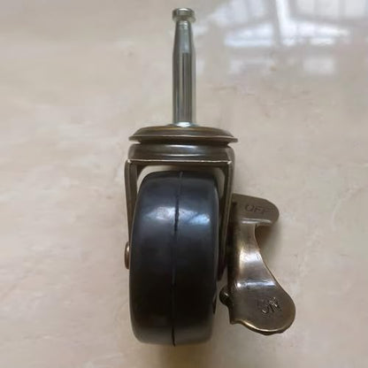 1-1/2 Inch Antique Caster Wheels, Furniture Casters 5/16 Inch x 1-1/2 Inch (8 x 38mm) Casters for Furniture Sofa Chair Cabinet Set of 4 - style: 1.5 Inch with Brake