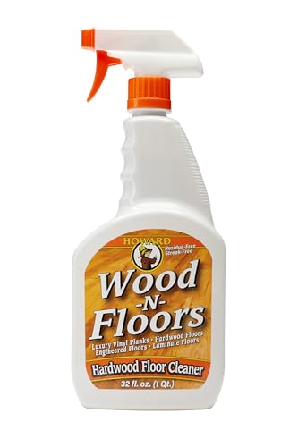 HOWARD Products Wood-N-Floors Hardwood Floor Cleaner for Hardwood, Laminate, and Engineered Surfaces, Wood Floor Cleaner Spray for Luxury Vinyl Plank LVP