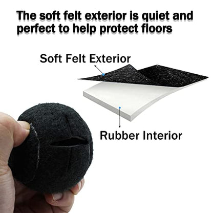 Precut Tennis Balls for Walker and Furniture Legs,4 Pack - color: Black, size: 4 Pack